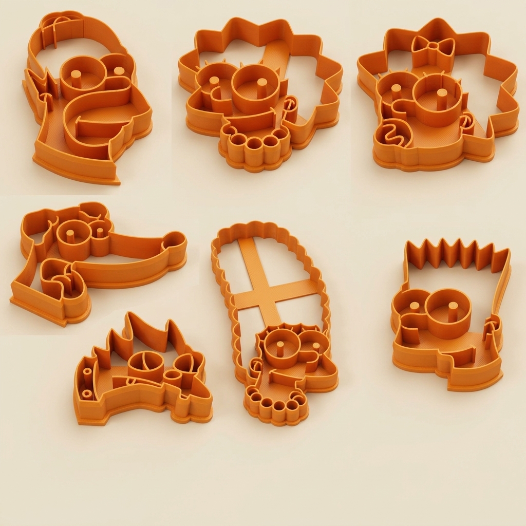 Pack de Cortadores de Galletas Familia Amarilla (7 uds)