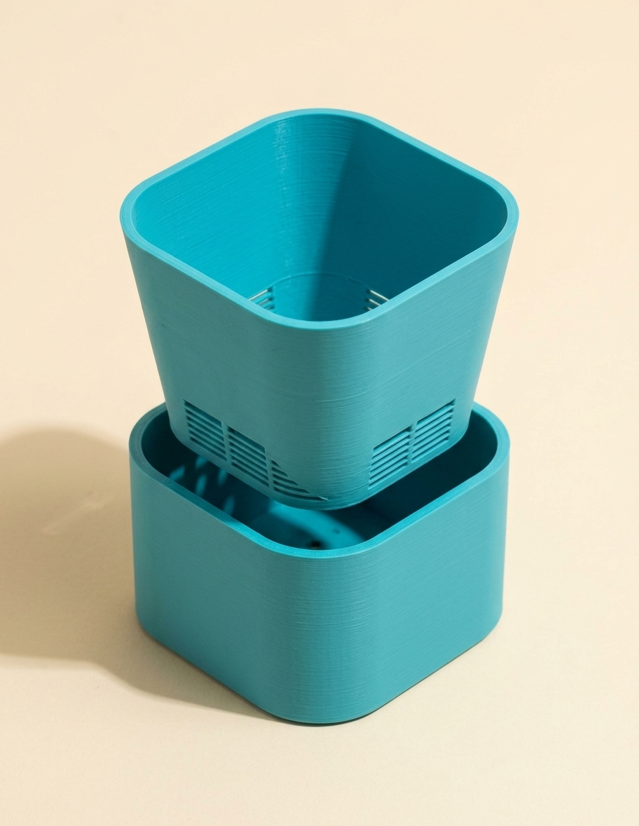 Maceta Inteligente con Autorriego Minimalista
